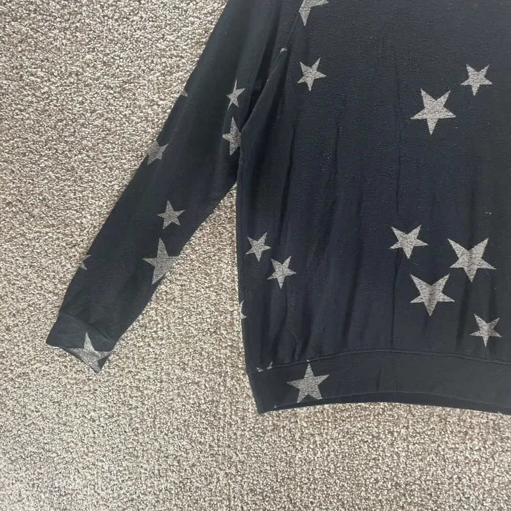 Buffalo David Bitton Sweater Womens Small Black Stars Oversized Pullover Ladies - Picture 5 of 11